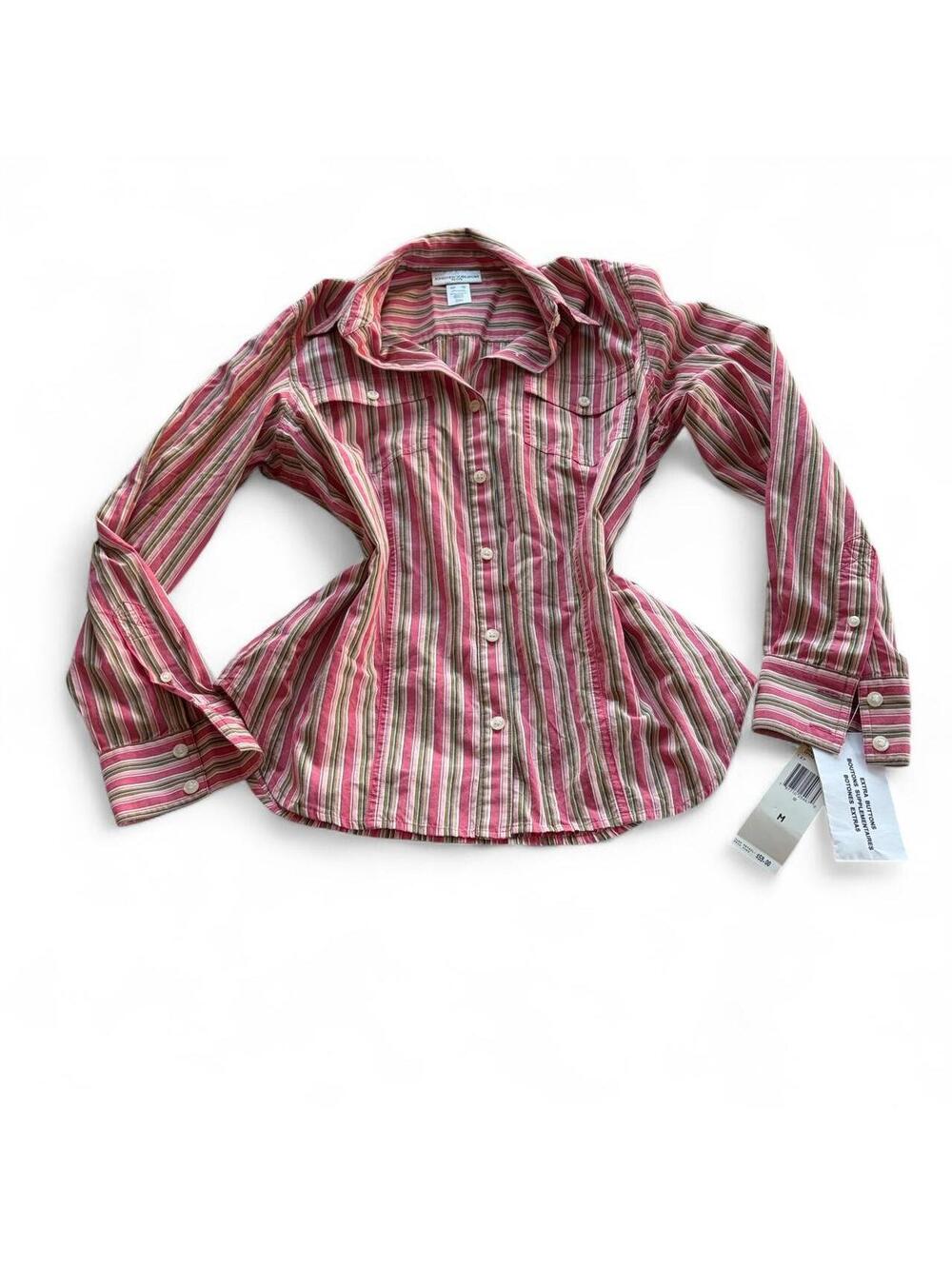 Jones New York Sport Pink Striped Button-Up NWT 💗✨